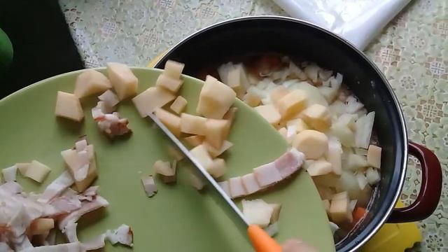 Гороховый суп на беконе. смотреть онлайн