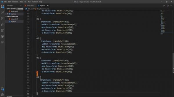 Animated eid mubarak 2021 using Html CSS & Javascript | CSS Animation Effects
