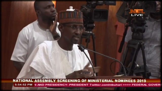 Screening of Ministerial Nominees 2019 - Mohammed Musa Bello (Adamawa State) смотреть онлайн