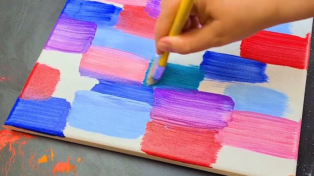 Colorful Abstract Art Acrylic Painting смотреть онлайн