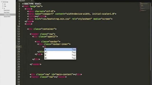 Easy Learn Twitter Bootstrap Navigation pt 1 Lesson 2 Creating a Homepage смотреть онлайн