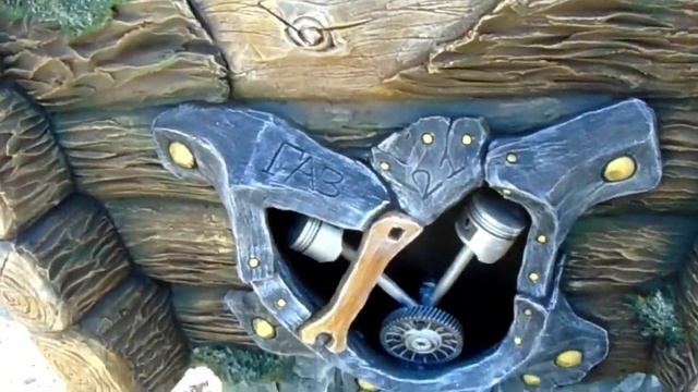 скульптуры из арт бетона. баба яга. дракон и другие скульптуры оформление парка г. Мурманск смотреть онлайн