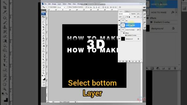 3D text effect photoshop easy tutorial for beginners смотреть онлайн