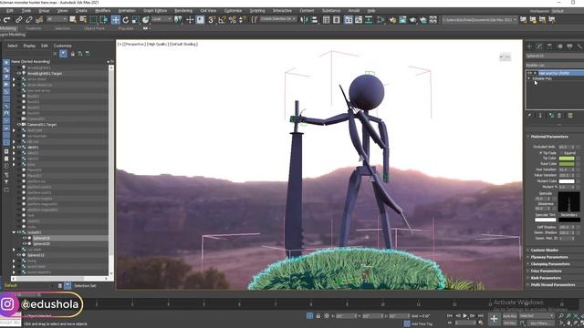 EASY, SIMPLE GRASS IN AUTODESK 3DS MAX NO PLUGINS смотреть онлайн