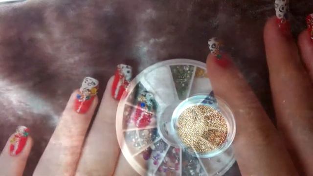 Маникюр "Королевский" со стразами ♣ Nail Art Design "Ro смотреть онлайн