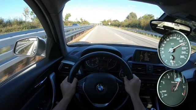 BMW 116d F20 TOP SPEED POV DRIVE ON GERMAN AUTOBAHN