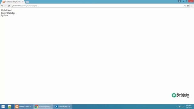 PHP functions - Custom, With Arguments, Return Value, Default Value Functions смотреть онлайн