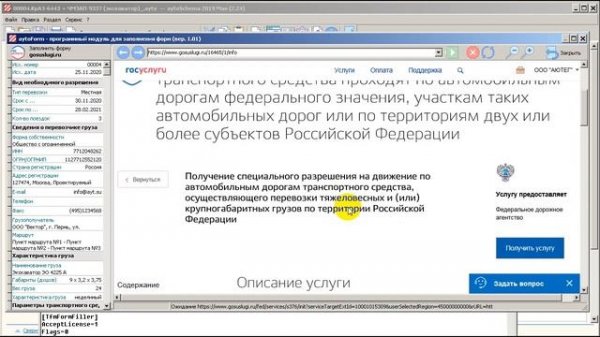 Автоматическое заполнение форм на сайте www.gosuslugi.ru