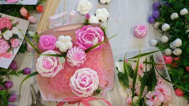 Большой красивый розовый букет из мыла ? Мыльные букеты мастер-класс ? Мыловарение смотреть онлайн