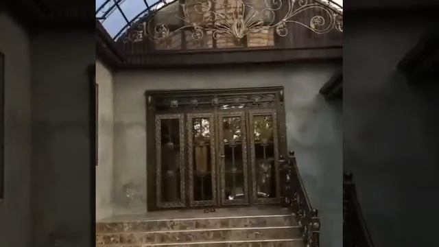 Кованны навес из поликарбоната (чечня)