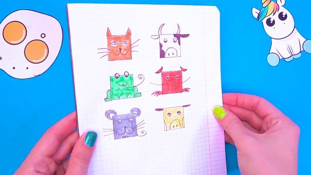 13 ЛАЙФХАКОВ для рисования и поделок АНТИСТРЕССОВ из мультфильмов! Идеи для Школы LIFE HACKS смотреть онлайн