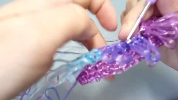 Мочалка со спиральным рисунком 2 | Вязание мочалки | Вязание крючком | ТДД