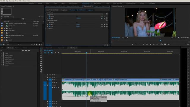 Adobe Premiere регулируем ключи на звуке цифрами смотреть онлайн