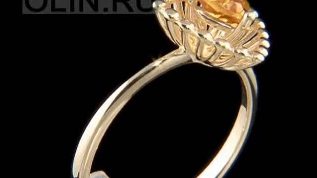 Кольцо с цитрином из желтого золота смотреть онлайн
