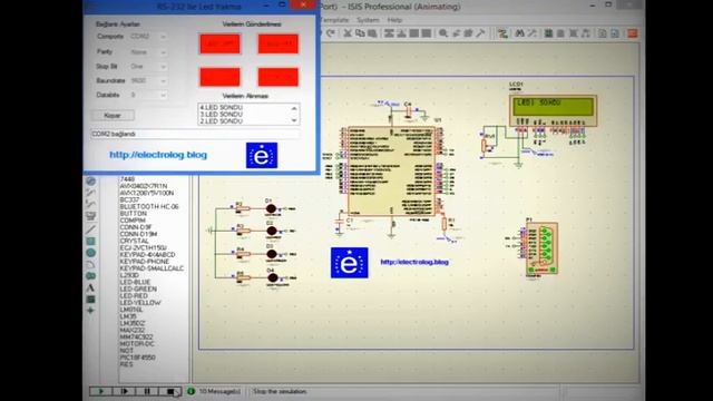 RS-232 İle Virtual serial port +C#+ PIC18F4550 Kullanılarak Led Yakıp Söndürme (CCS C) смотреть онлайн