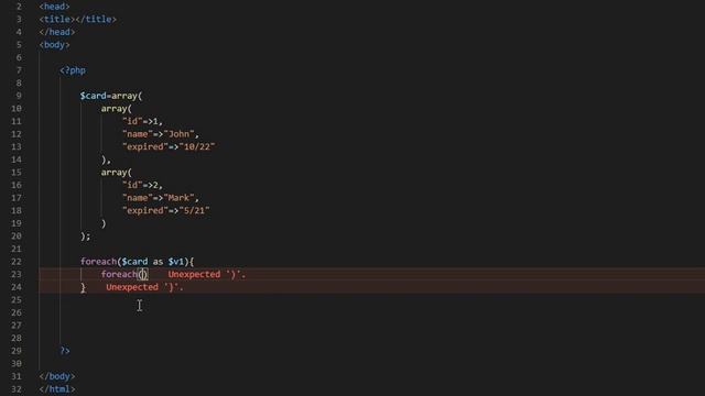 PHP Foreach Loop 2 смотреть онлайн
