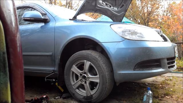 замена передней ступицы Шкода Октавия А5 смотреть онлайн