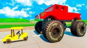 ОГРОМНЫЙ РАЗРУШИТЕЛЬ ПЕРЕЕХАЛ МАЛЕНЬКУЮ ЛЕГО МАШИНКУ! КОШКИ МЫШКИ В БРИК РИГС (Brick Rigs)