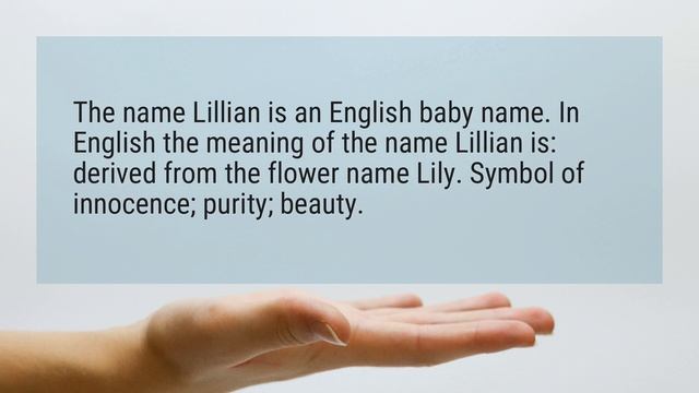 What does Lillian mean? смотреть онлайн