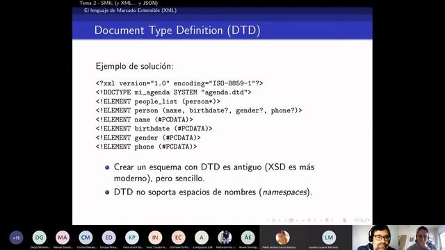 XMIL (y XML... y JSON). Semántica XML: DTD y XSD смотреть онлайн
