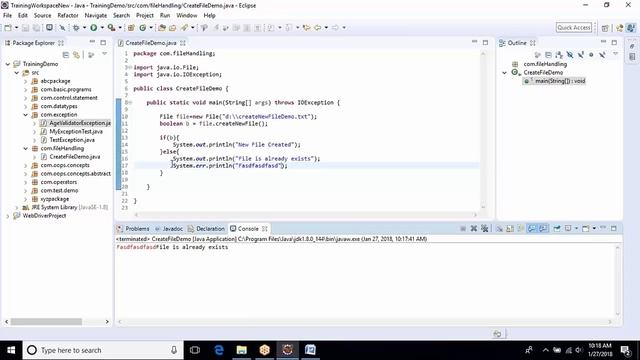 File Handling in Java смотреть онлайн