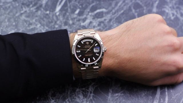 Rolex Day-Date 40 228235 Eisenkiesel Rose Gold Unboxing & Presentation