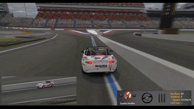 Mazda MX5 Charlotte Roval Hotlap 1:25.4 [with PEDAL INPUT] смотреть онлайн