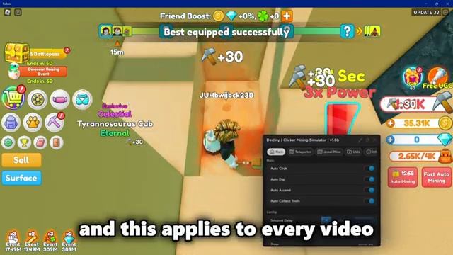 [Free UGC] Clicker Mining Simulator Script Roblox (Autofarm, Auto Dig, SUPER OP BEST GUI PASTEBIN⛏️ смотреть онлайн
