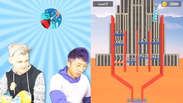 Can We Go NOOB vs. PRO vs. HACKER In DROP And EXPLODE!? (APP GAME IN REAL LIFE!) смотреть онлайн