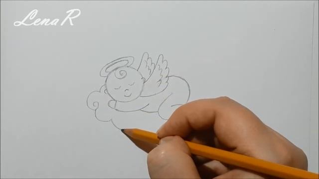 How to Draw a Cute Little Angel Baby Step by Step Easy смотреть онлайн