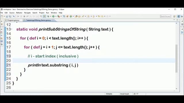 string print substrings in groovy смотреть онлайн