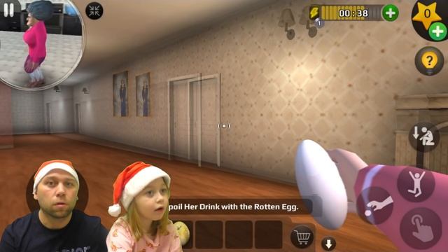 Злая Училка Мисс Ти выпила тухлый коктейль! Новогодние уровни Scary Teacher! Santa's Little Helper смотреть онлайн