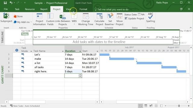 MS Project 2016 Baselines: compare actual and initial plan смотреть онлайн