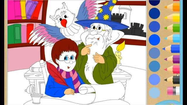 Раскраска "Гарри Поттер". Учим цвета и раскрашиваем. Learn Colors.ներկիր ինքդ. смотреть онлайн