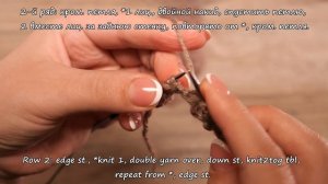 Двухсторонний узор спицами для самого мягкого шарфа ?  Double-sided knitting pattern for scarf