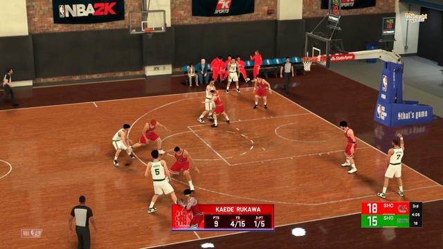 NBA 2K22 Slam Dunk Mod - Shohoku vs Shoyo Practice Game смотреть онлайн