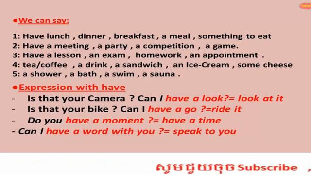 Lesson 52 Have had had | Learning English in Khmer | English Grammar and Explain in Khmer смотреть онлайн