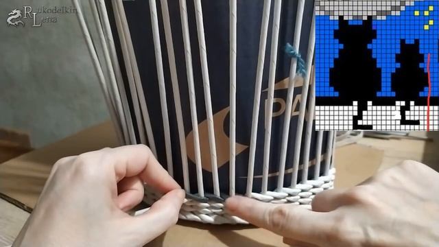 Как сплести УЗОР веревочкой из 2 (из газет). Мастер-класс смотреть онлайн