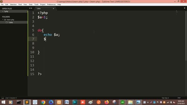 PHP do while loop смотреть онлайн