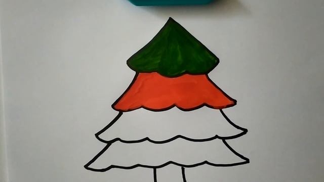Как нарисовать яркую елочку/Рисуем и раскрашиваем радужную елочку/Елочка смотреть онлайн