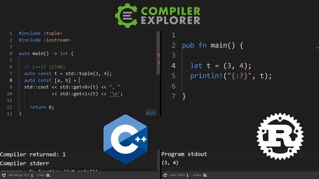 C++ vs Rust: Tuples смотреть онлайн