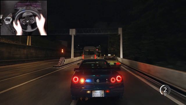 Nissan Skyline GTR R34 Z-Tune | Midnight Drive | Assetto Corsa Steering Wheel Gameplay смотреть онлайн