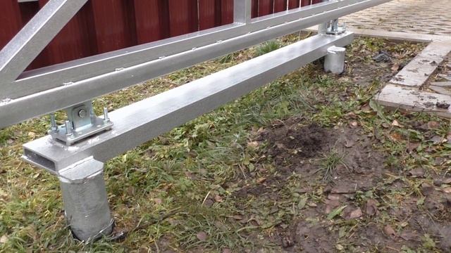 Монтаж откатных ворот своими руками на винтовых сваях смотреть онлайн