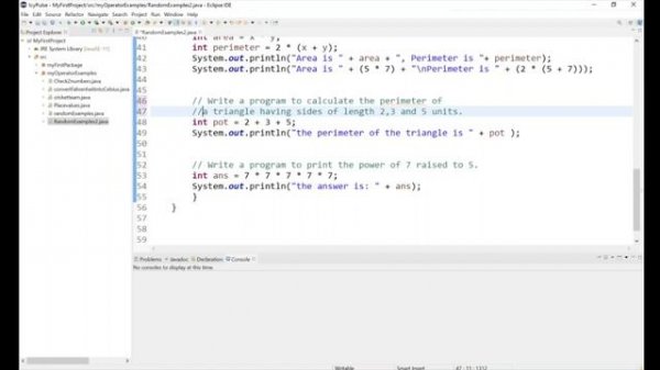 Java operator examples