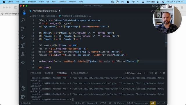 ANIMATE Your Python Graphs with Matplotlib! смотреть онлайн