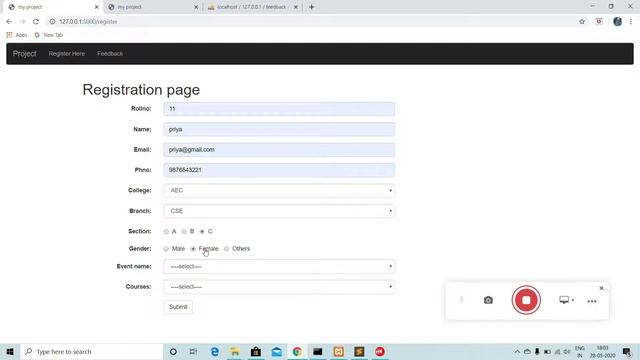 Feedback System(Student Project using Flask and MySQL) смотреть онлайн