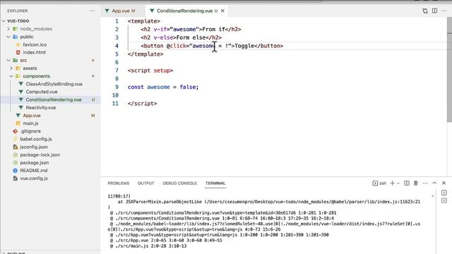 Conditional rendering in Vue 3 смотреть онлайн