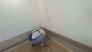 монтаж демферной ленты, перед наливным полом. т 89881486105