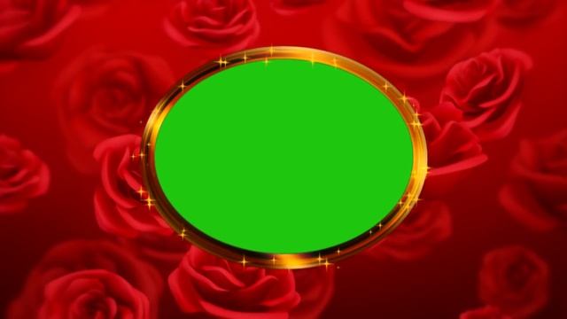 Рамка овальная с красными розами хромакей смотреть онлайн