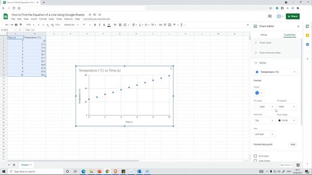 How to Find the Equation and Slope of a Trendline Using Google Sheets смотреть онлайн